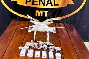 Polícia Penal abate drone e apreende carregadores e fones de ouvido em penitenciária