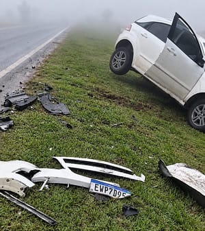 URGENTE: Grave acidente próximo ao Mirante Geodésico envolve três veículos e deixa vítima no local